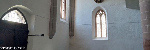 Ausstellungsraum in der Stadtkirche Schwabach