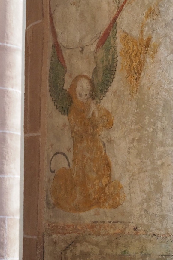 Detail des Säulen-Fresko