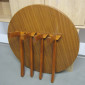 Holztisch rund mit wetterfester Tischplatte Durchmesser 100cm, Preis: 100,- €