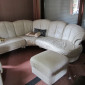 Leder Eckcouch Leder hell, guter Zustand, Preis: 125,- €